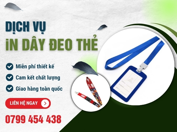 Xưởng in dây đeo thẻ tại Đà Nẵng thiết kế theo yêu cầu
