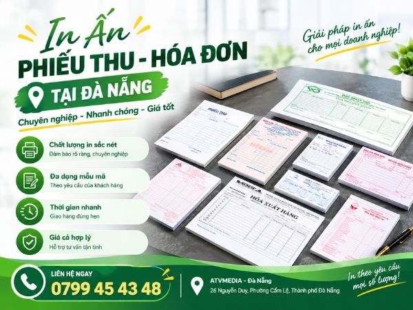 Công ty in hoá đơn 3 liên lấy liền đà nẵng uy tín chuyên nghiệp