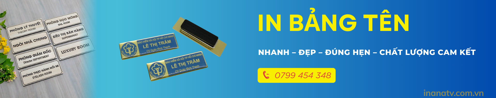 In bảng tên